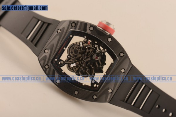 1:1 Replica Richard Mille RM 055 Bubba Watson Watch Carbon Fiber Skeleton Dial RM 055 - Click Image to Close